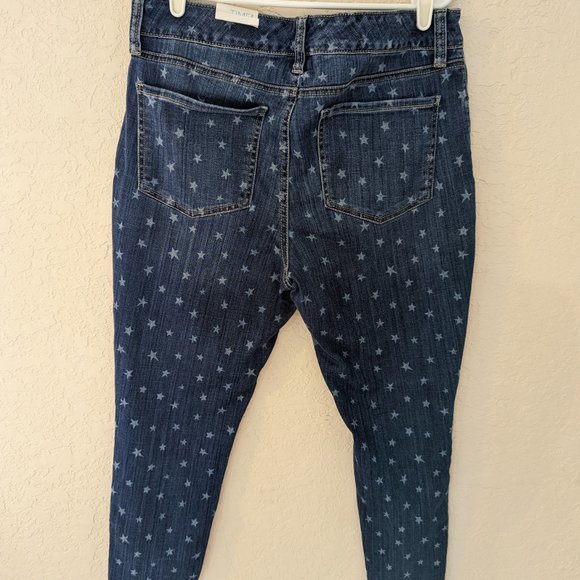 Time and Tru Star Pattern Skinny Mid Rise Jeans Size 14 NWT - Picture 4 of 4